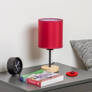 Brilagi Brilagi - Lampa stołowa NUBILA WOOD 1xE27/25W/230V dąb/pompejska czerwony BG1567L