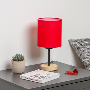 Brilagi Brilagi - Lampa stołowa NUBILA WOOD 1xE27/25W/230V dąb/czerwony BG1567K
