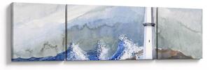 Obraz malowania latarni morskiej (170x50 cm)