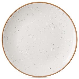 Talerz obiadowy płytki ceramiczny beżowy 27 cm