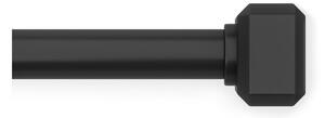 Stalowy regulowany karnisz w kolorze matowej czerni 107 - 305 cm Geo – Umbra