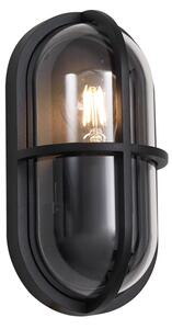 Zewnętrzna lampa ścienna czarna owalna IP65 - Target