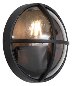 Zewnętrzna lampa ścienna czarna okrągła IP65 - Target