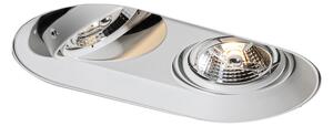 Okrągły wpuszczany reflektor biały GU10 70 mm 2-punktowy - Hubs Oswietlenie wewnetrzne