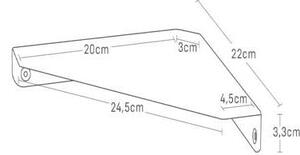 Biała narożna metalowa półka 22 cm Tower – YAMAZAKI