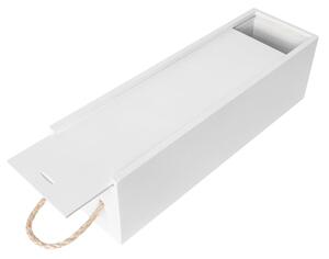 Brązowe Lakierowane Pudełko na Wino | CREATIVE DECO | 1 Butelka 35,1x11x10cm | Naturalny