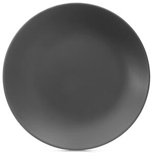 Talerz obiadowy płytki ceramiczny czarny 27 cm