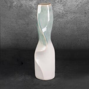 Wazon EUROFIRANY Liana 16 x 62 cm Kremowo-miętowy