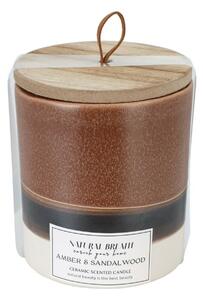 Świeca Natural Breath, naturalny wosk, zapach Amber & Sandal Wood, 205 g