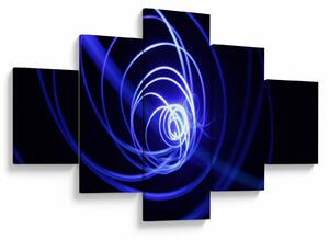 Obraz niebieskich spiral (125x70 cm)