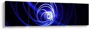 Obraz niebieskich spiral (170x50 cm)