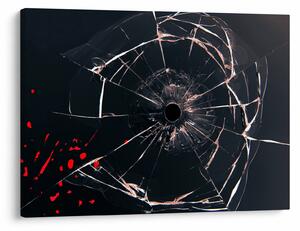 Abstrakcyjny obraz - potłuczone szkło (70x50 cm)