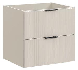 Beżowa wisząca szafka pod umywalkę 60 cm S2-L35