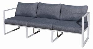 Biała sofa trzyosobowa 204cm aluminiowa na taras