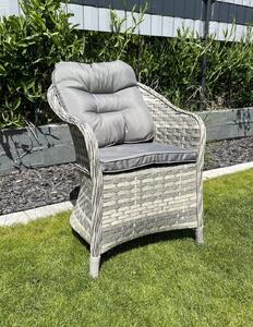 Elegancki fotel ogrodowy Moderno jasny technorattan
