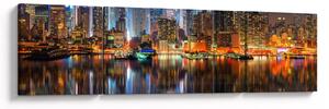 Obraz Manhattanu w nocy (170x50 cm)