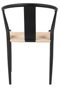 Krzesło Wishbone Metal Naturalne