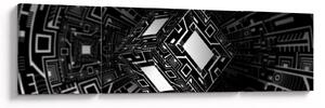 Obraz abstrakcyjnego sześcianu (170x50 cm)