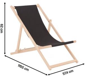 Leżak PATIO Gozo Classic 409573 Czarny