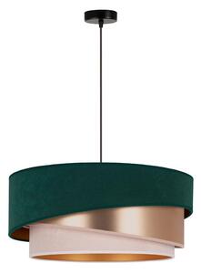 Duolla Duolla - Żyrandol na lince KOBO 1xE27/15W/230V śr. 45 cm zielony/rosegold/kremowy DU600163