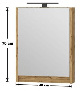 Szafka azienkowa 40 z lustrem i LED Db Wotan Omeble