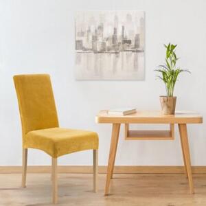 Pokrowiec na krzesło EUROFIRANY D91 457091 (35 x 30 x 55 cm) Musztardowy
