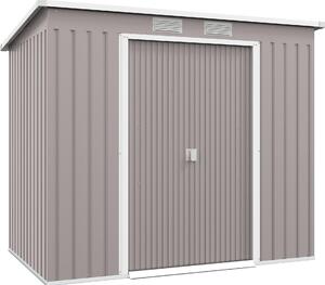 Metalowa szopa Outsunny 2,42 m², szopa narzdziowa z wentylacj w dachu stokowym