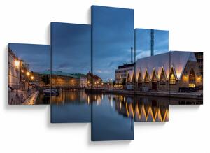 Obraz kanału wodnego - Göteborg (125x70 cm)