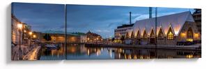 Obraz kanału wodnego - Göteborg (170x50 cm)