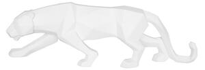 Matowa biała figurka w kształcie pantery PT LIVING Origami Panther