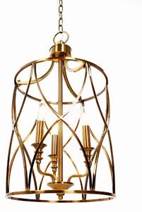 Lumina Deco Lampa Sufitowa Art Deco Mosiężna Elmont W3