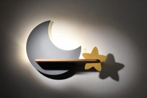 Kinkiet MOON szary LED 1x5W 250lm wym:27,5x39,5x12cm IP20 Candellux