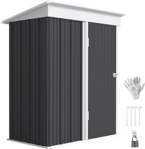 Metalowa szopa narzdziowa Outsunny 1,36 m² 161 x 95 x 181 cm z dachem jednospadowym