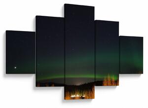 Obraz zorzy polarnej (125x70 cm)