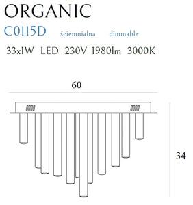 Plafon Organic 33X1 Chrom Ściemnialny C0115D Maxlight