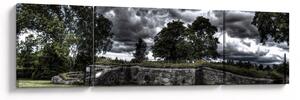 Obraz zachmurzonego nieba (170x50 cm)