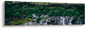 Obraz wodospadów w przyrodzie (170x50 cm)