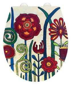 Deska sedesowa wolnoopadająca 37 x 44,5 cm Rollin'Art Red Blossom – Wenko