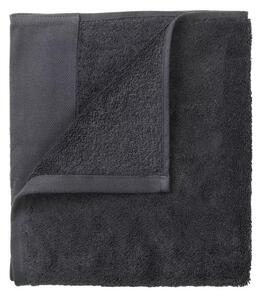 Antracytowe ręczniki z bawełny organicznej frotte zestaw 2 szt. 30x50 cm Riva – Blomus