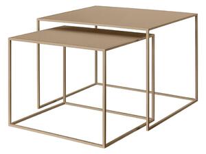 Jasnobrązowe metalowe stoliki zestaw 2 szt. 50x60 cm Fera – Blomus