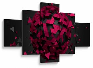 Obraz abstrakcji 3D (125x70 cm)