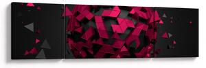 Obraz abstrakcji 3D (170x50 cm)