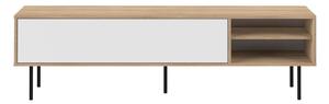 Biała szafka pod TV w dekorze dębu 165x40 cm Ampère – TemaHome