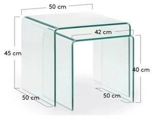Szklane stoliki zestaw 2 szt. 50x50 cm Burano – Kave Home