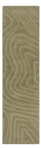 Wełniany chodnik tkany ręcznie w kolorze khaki 60x230 cm Mesmerise Sage – Flair Rugs