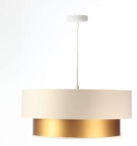 Lampa wisząca Duo - 60cm, kremowo-złota