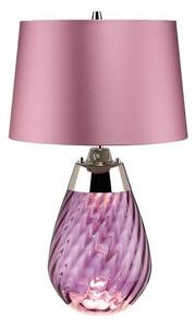 Szklana lampa stołowa Lena - fioletowa, mała, Dual-Lit