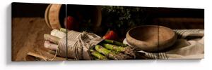 Obraz szparagów na stole (170x50 cm)