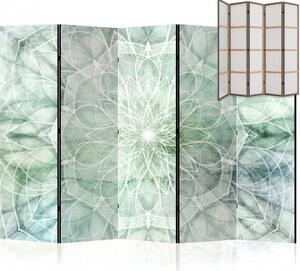 Parawan pokojowy 5-częściowy 225x172 Jednostronny dekoracyjny boho Szary Spokojna Mandala Natury