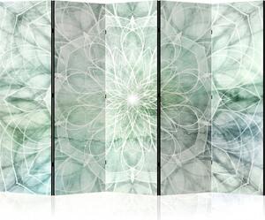 Parawan pokojowy 5-częściowy 225x172 Dwustronny dekoracyjny boho Szary Spokojna Mandala Natury